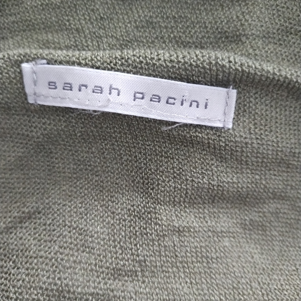 SARAH PACINI Green Open Front Sweater XS - Picture 4 of 5